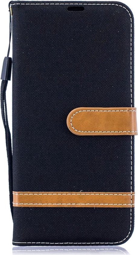 Coque Samsung Galaxy A50 / A30s - Étui livre en Denim - Zwart