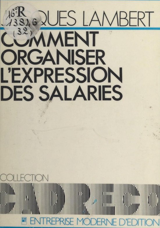 Comment organiser l'expression des salariés - cover