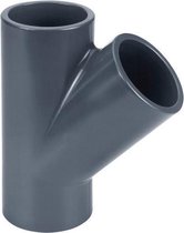 Pièce en T PVC 45 ° - 63 mm - joint adhésif