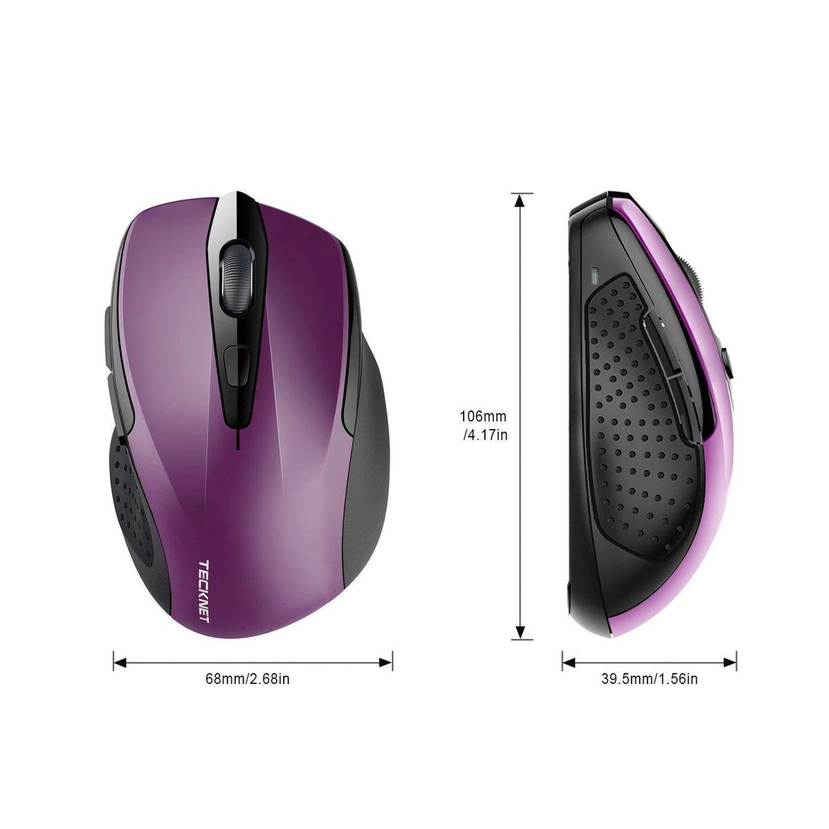 TECKNET Souris Ergonomique sans Fil 2.4G, Silencieuse Verticale