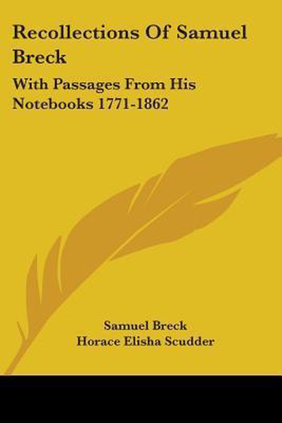 Recollections Of Samuel Breck
