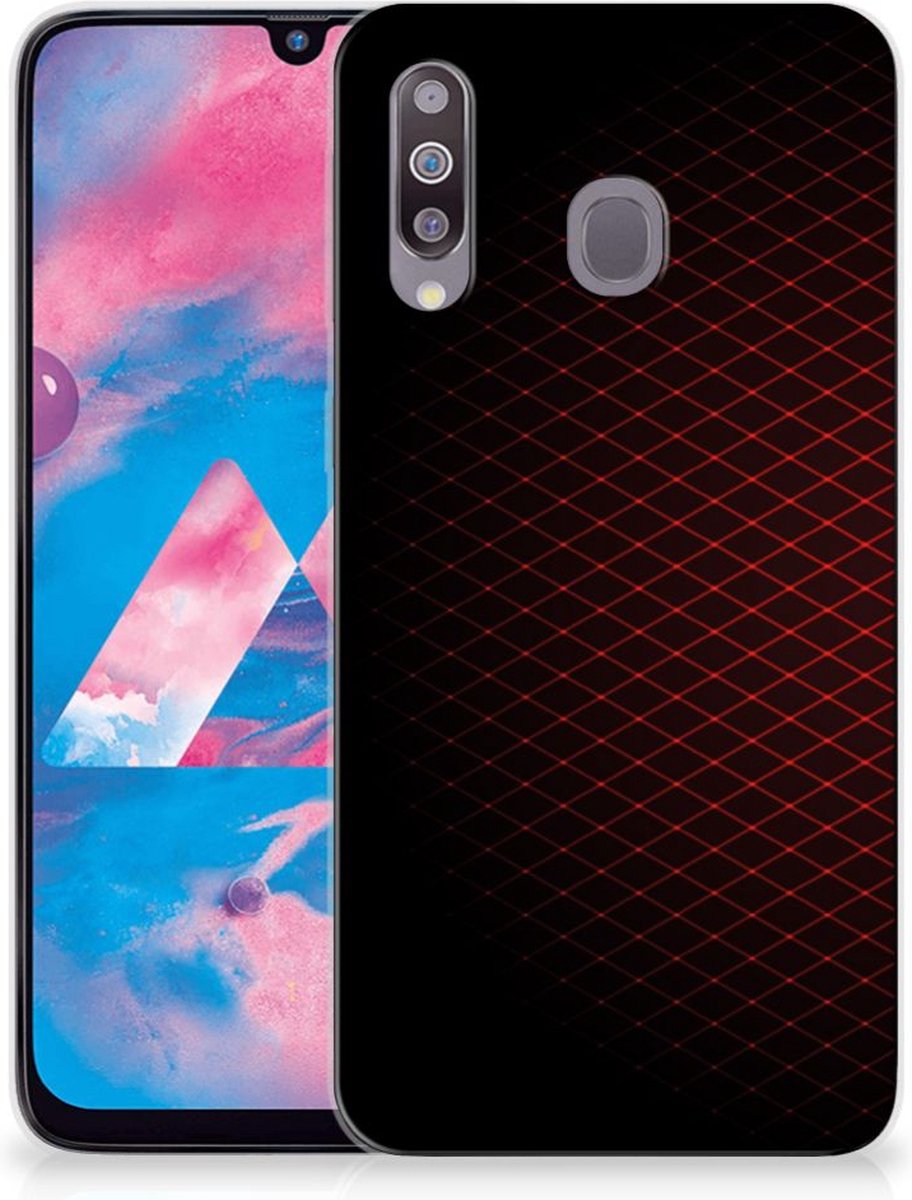 Samsung Galaxy M30 TPU bumper Geruit Rood