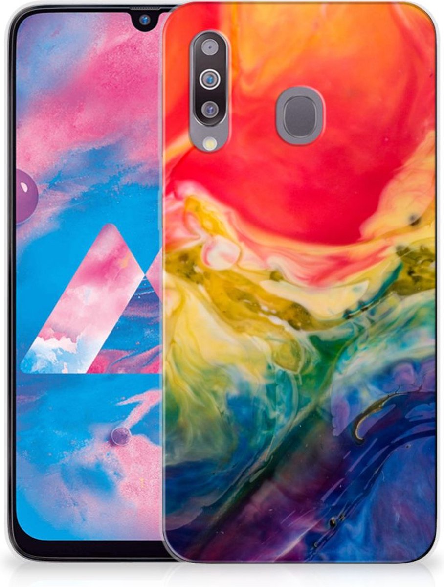 Hoesje maken Samsung Galaxy M30 Watercolor Dark