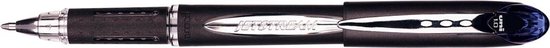 15x Uni-ball roller Jetstream blauw, schrijfbreedte 0,45mm, medium schrift, schrijfpunt 1mm, zwarte rubb…