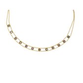 Choker oliekleur steentjes - Kettingen - By Cleo