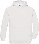 Witte katoenmix sweater met capuchon voor jongens 110/116