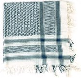 Premium PLO Doek met Kwasten Rondom - Blauw / Wit - 100% Katoen - 110x110cm | Zware Kwaliteit Arafatsjaal met Franjes | Vierkante Shawl | Arafat Sjaal