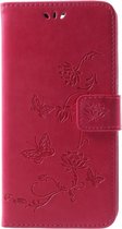Bloemen Book Case - Huawei Mate 10 Lite Hoesje - Roze
