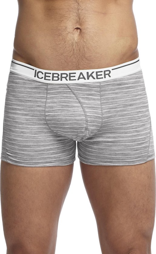 Icebreaker ondergoed Heren Boxers, Stripe grijs Maat L | bol.com