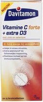 Davitamon Vitamine C Brui stuksabletten Forte + Extra D3 - voedingssupplement 30 stuks