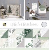 Scrapbook papier - American Crafts DCWV 30,5x30,5cm x32 white christmas