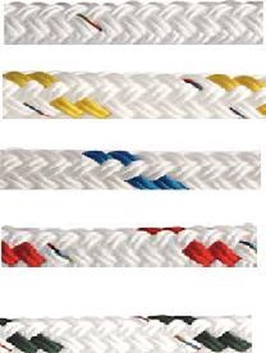 Dyneema gevlochten touw Dyneema touw gevlochten lijn van Dyneema - diameter 4 mm - 50 meter Fb.blauw-zwart