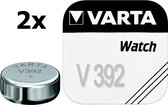 2 Stuks - Varta V392 38mAh 1.55V knoopcel batterij
