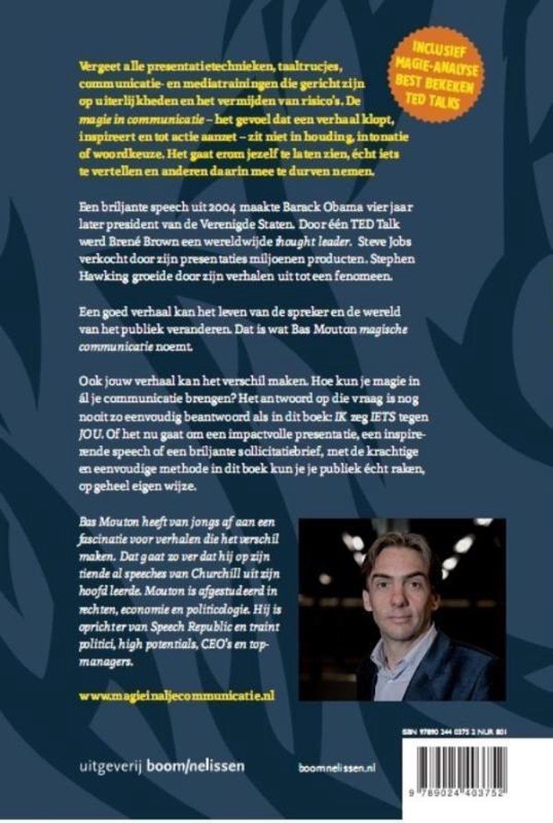 Magie in al je communicatie - back cover