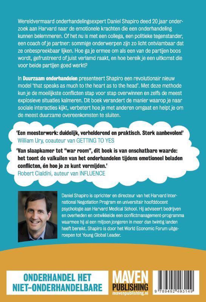 Duurzaam onderhandelen - back cover