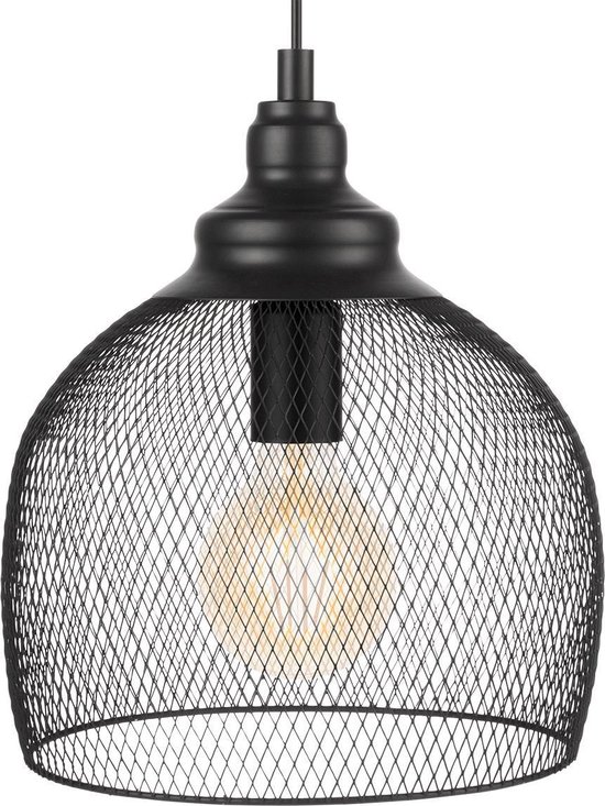 EGLO Vintage Straiton - Hanglamp - 1 Lichts - Zwart