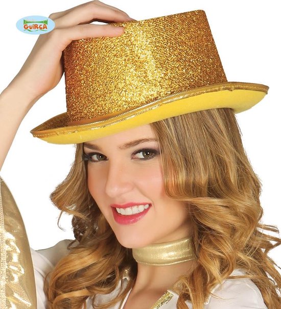 Chapeau haut de forme doré