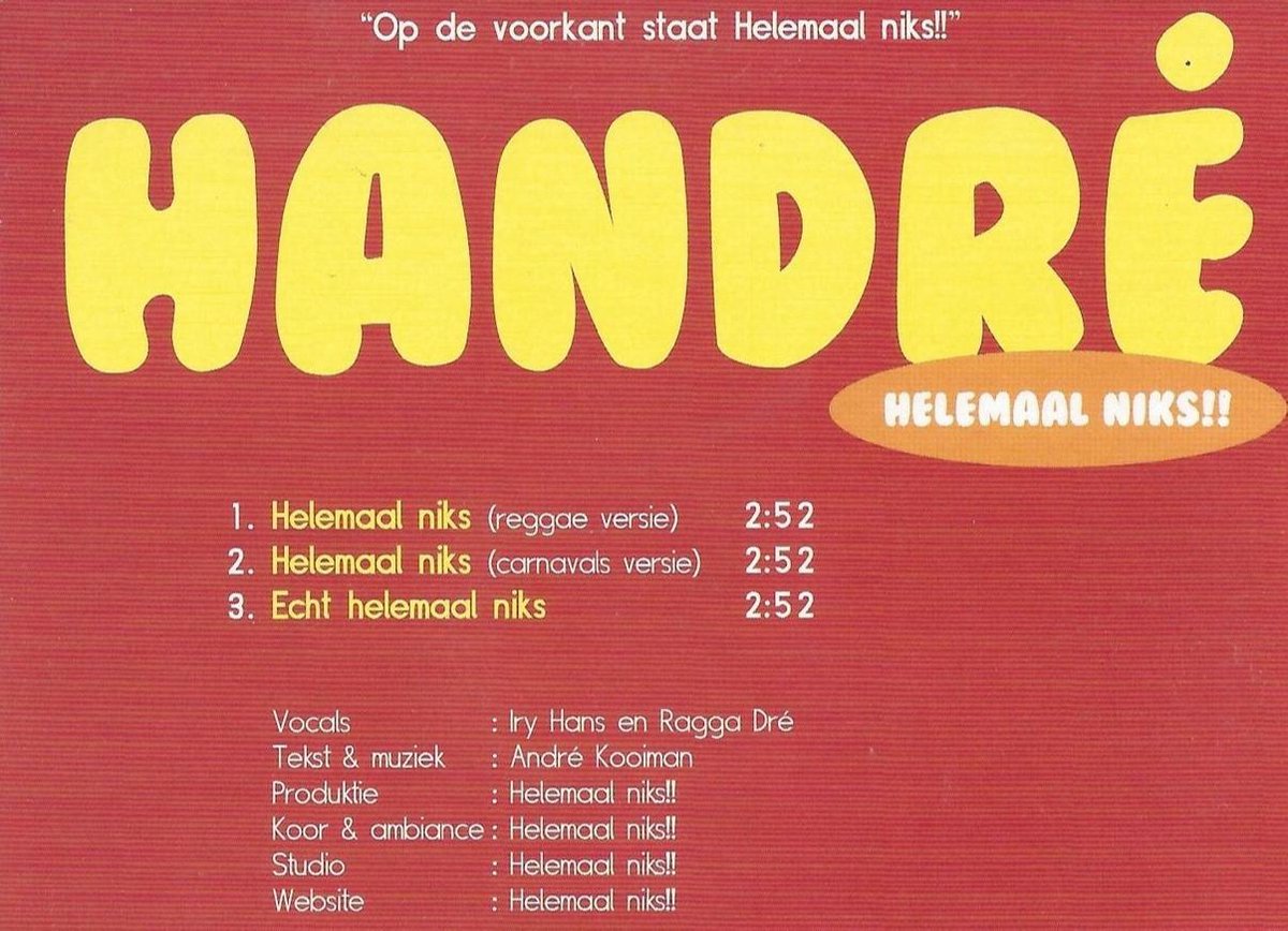 Handré - Helemaal Niks