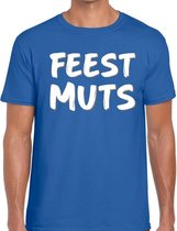 Feestmuts fun t-shirt blauw heren S