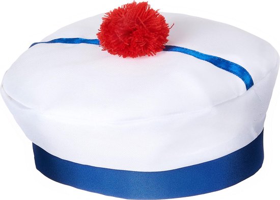 NINGBO PARTY SUPPLIES - Bonnet marin blanc et bleu adulte - Chapeaux> Autre  | bol