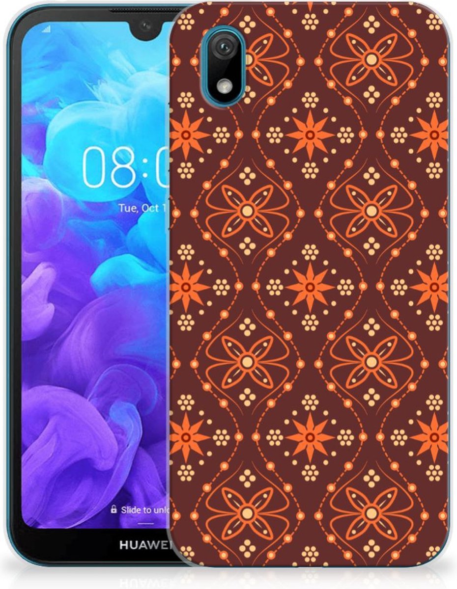 Huawei Y5 (2019) TPU bumper Batik Brown
