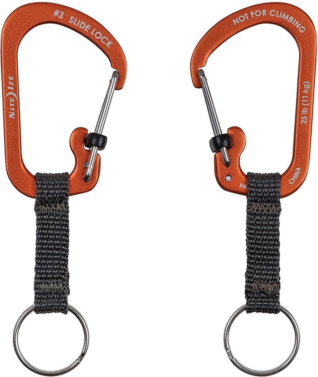 NITE IZE SlideLock Key Ring Aluminum - Orange