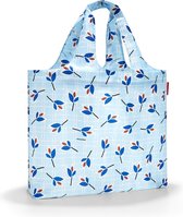 Reisenthel Mini Maxi Beachbag Strandtas - Opvouwbaar - 40L - Leaves Blue Lichtblauw
