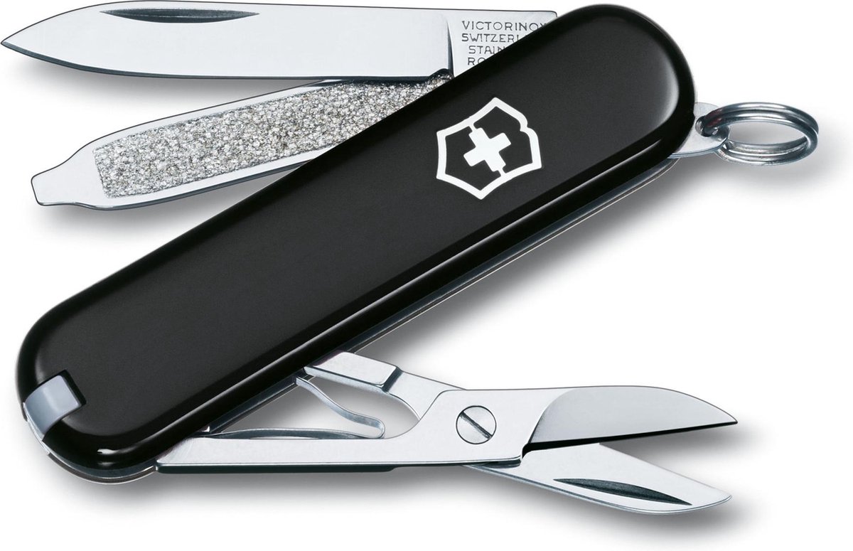 Victorinox klein zakmes met schaar en schroevendraaier - 7 functies - Classic SD - zwart