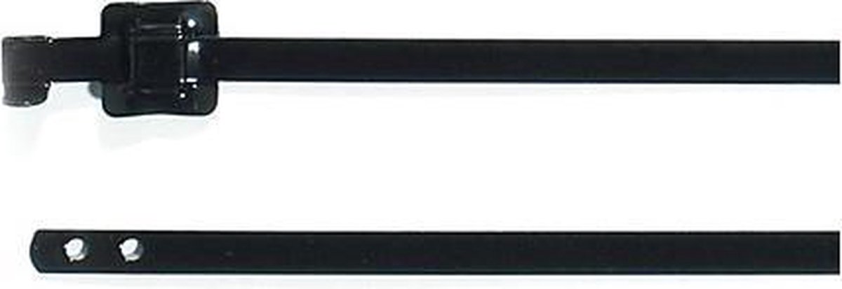 Hellermann Tyton MLT16SSC5 kabelbinder Releasable cable tie Polyester, Roestvrijstaal Zwart 100 stuk(s)