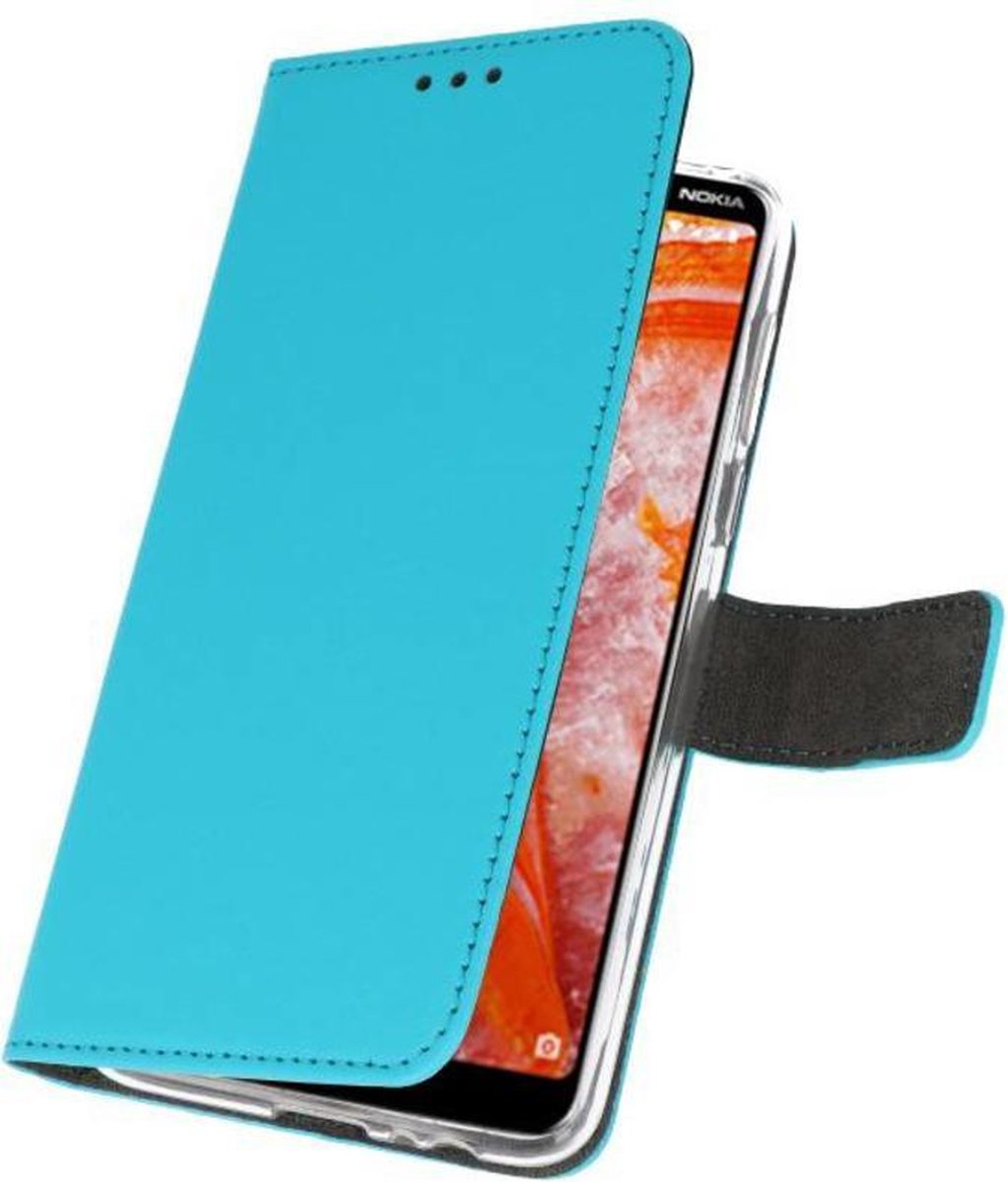Bestcases Pasjeshouder Telefoonhoesje Nokia 3.1 Plus - Blauw