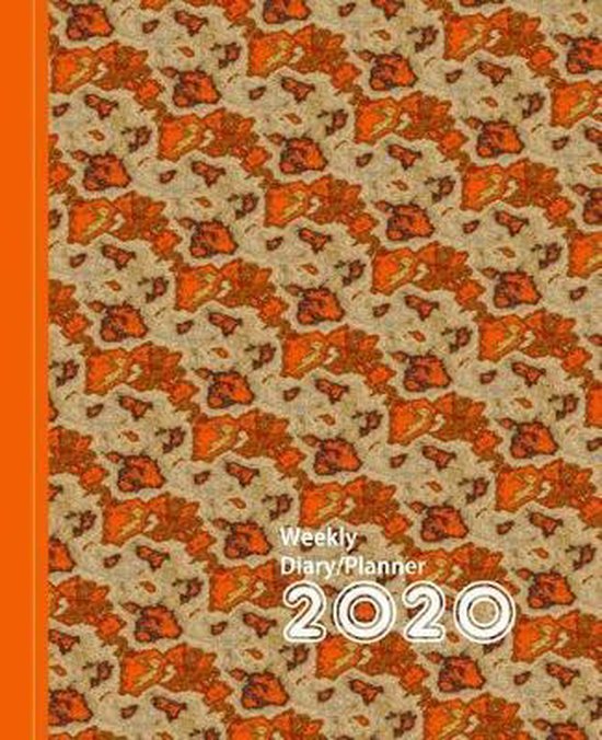 Planners One Year 2020- Orange Abstract Fashion Design - cover