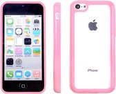 Apple iPhone 5C Hoesje Bumper case met achterkant Light Pink Licht Roze