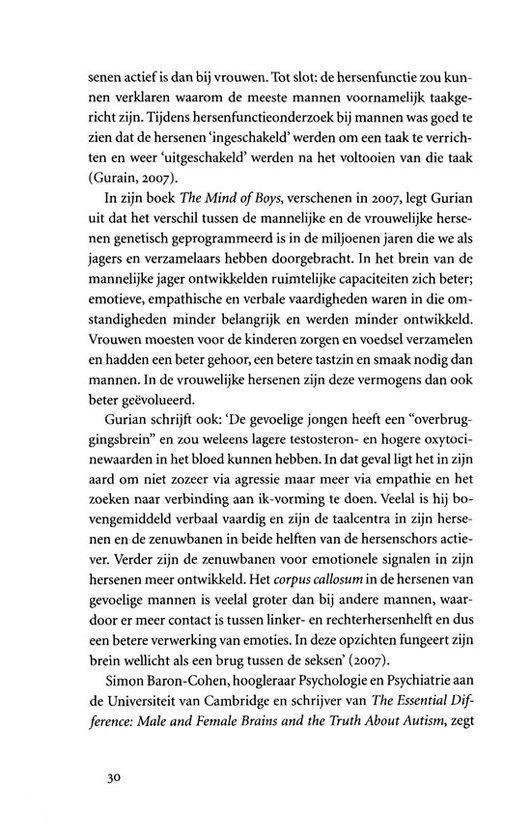 Tekst over de hersenfunctie van mannen en vrouwen en de rol van genen