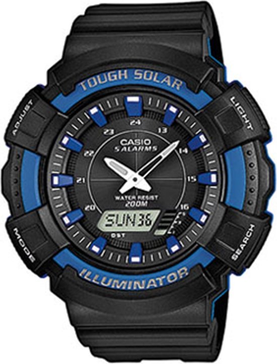 Casio horloge AD-S800WH-2A2VEF op zonne- energie met veel functies | bol.com