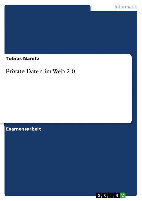 Private Daten im Web 2.0 - cover