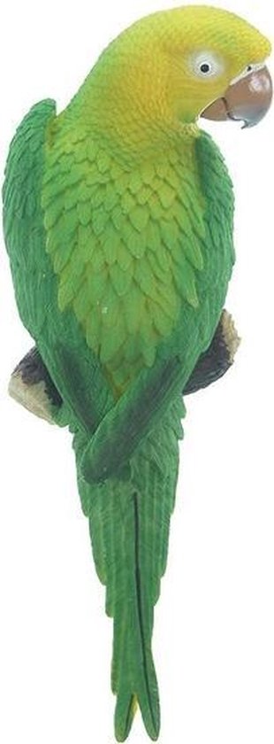 Schrijft een rapport betrouwbaarheid beweging Dierenbeeld groen/gele ara papegaai vogel 31 cm tuinbeeld hangdecoratie  -... | bol.com