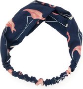 Haarband Flamingo Blauw | Polyester | Elastische Bandana | Fashion Favorite