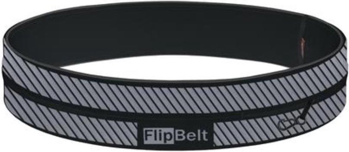 FlipBelt Reflective - Running belt - Zwart - M