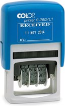 3x Colop tekststempel met datum Printer tekst: RECU LE