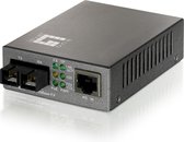 LevelOne FVT-0104TXFC netwerk media converter 100 Mbit/s Single-mode Zwart
