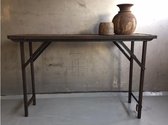 Vouwtafel van oud hout - 120x40x80cm