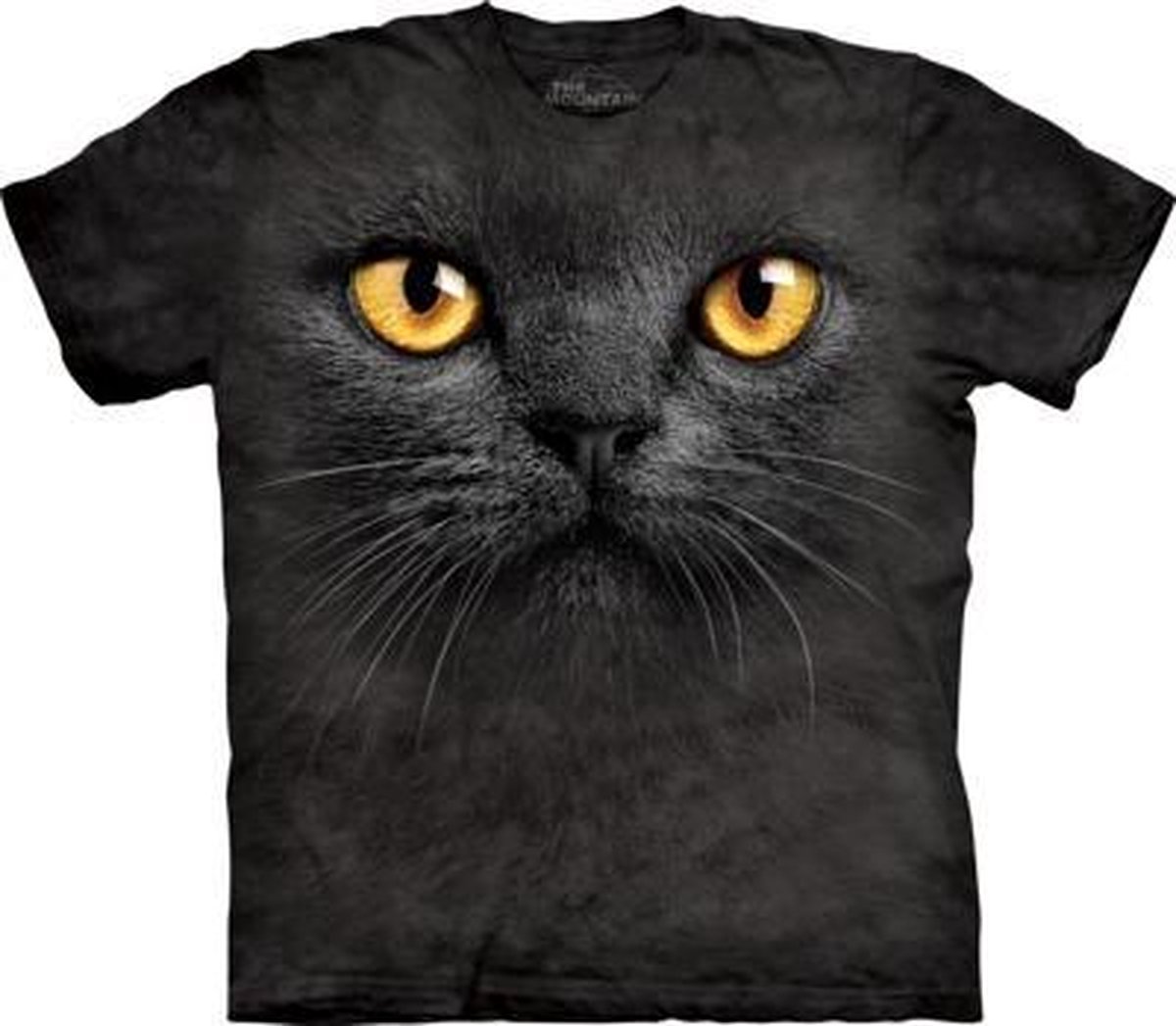 T-shirt zwarte kat met ogen XL |