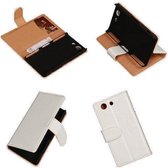 PU Leder Wit Cover Sony Xperia Z3 Compact Book/Wallet Case/Cover