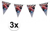 3x stuks Formule 1 kinderfeest vlaggenlijnen van 3 meter
