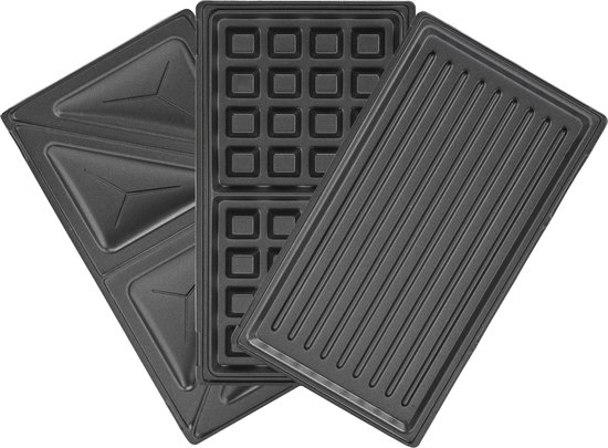 Princess Multi Sandwich Contactgrill Compact Pro 117002 – 3 Sets verwisselbare platen – Tosti apparaat - Wafelijzer - Panini grill - Verticaal opbergbaar - RVS design