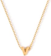 Orelia letter ketting V goudkleurig
