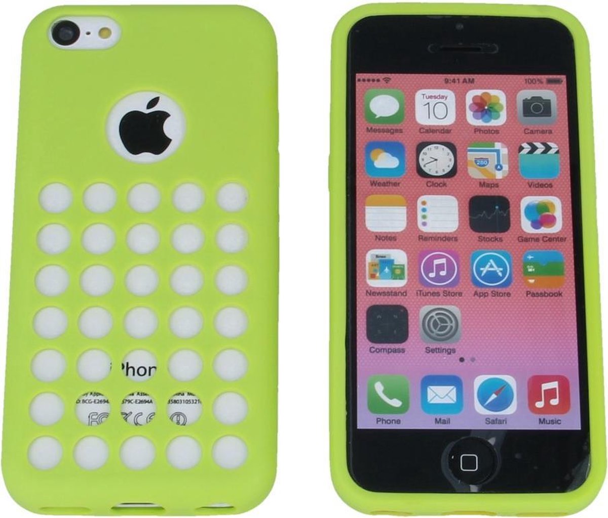 Apple iPhone 5C Siliconen Case Hoesje Groen Green