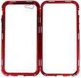 Magnetic Back Cover voor iPhone 6 Rood - Transparant