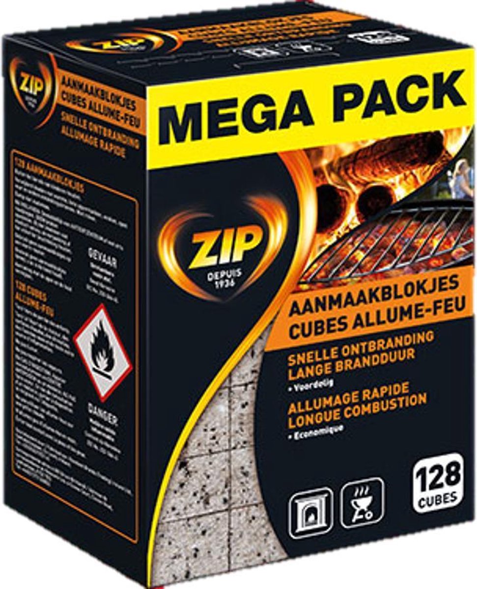 ZIP Aanmaakblokjes Mega Pack - 128 blokjes