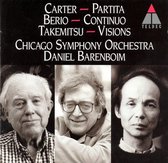 Carter: Partita; Berio: Continuo; Takemitsu: Visions